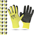 10 OR 20 Pairs Work Gloves–Heavy Duty Rubber Coated Safety Work Gloves–Multipurpose Gloves