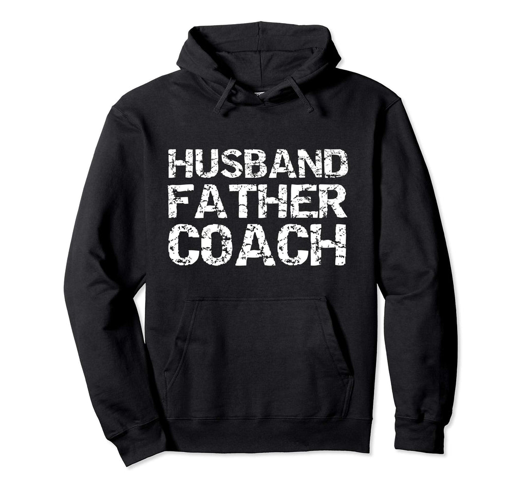 Distressed Coaching Dad Gift Sports Hoodie - Custom Art Print Men Women