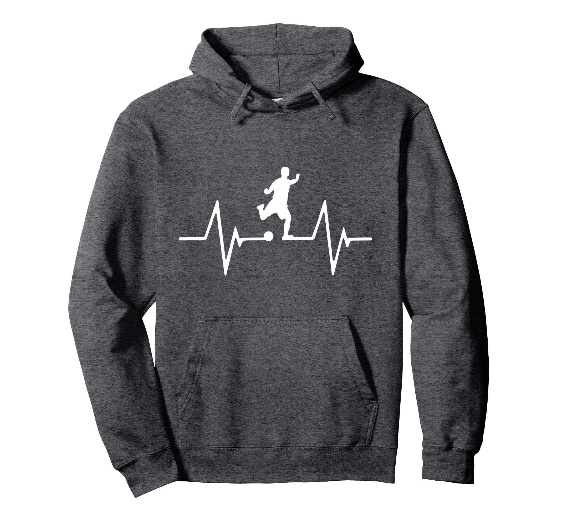 Soccer Heartbeat Gift Hoodie - Minimalist Print for Adults
