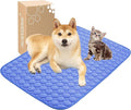 MICROCOSMOS Summer Cooling Mat & Sleeping Pad- Water Absorption Top, Materials Safe, Easy Carry, EZ Clean. Keep Cooling for Pets, Kids and Adults.(Navy Blue, 28" x 22")