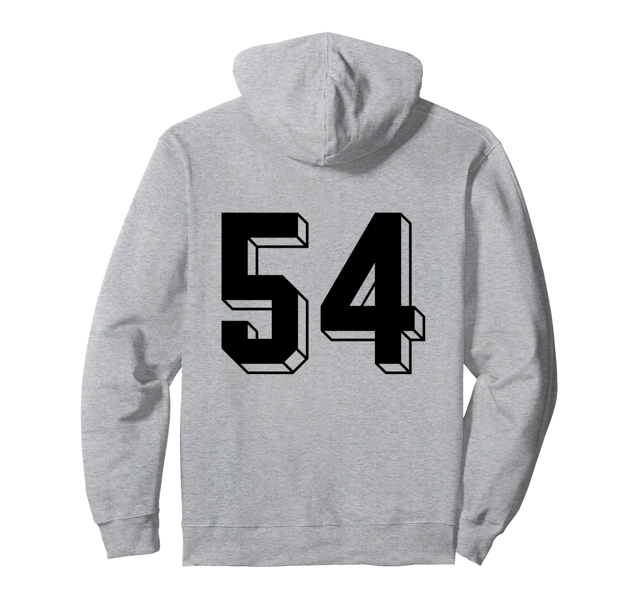 Number 54 Backside 80S 90S Team Jersey Hoodie - Graphic Print Men Women