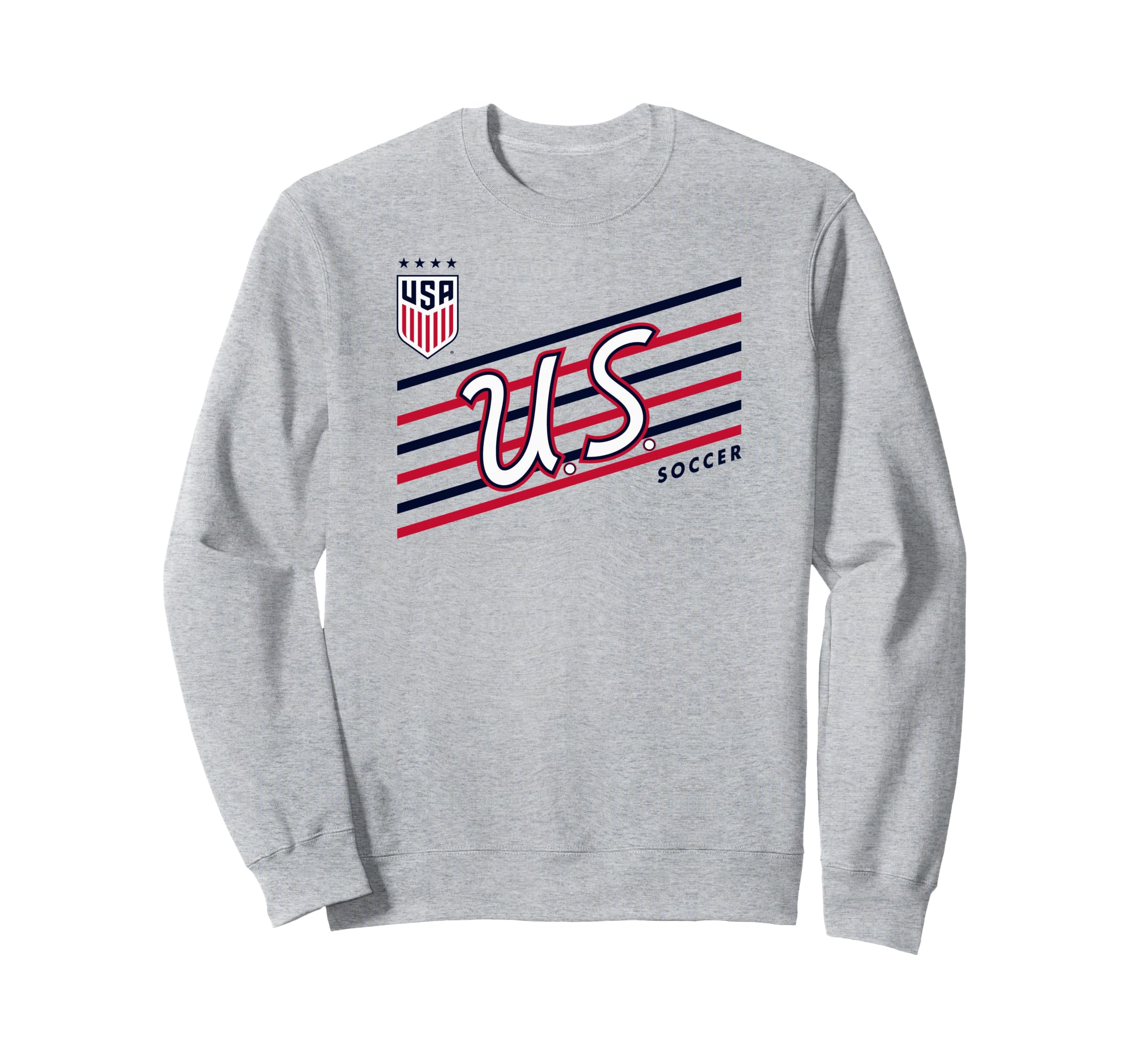 U S Soccer Perform Gray Uswnt Officially Sweatshirt - Graphic Print Unisex