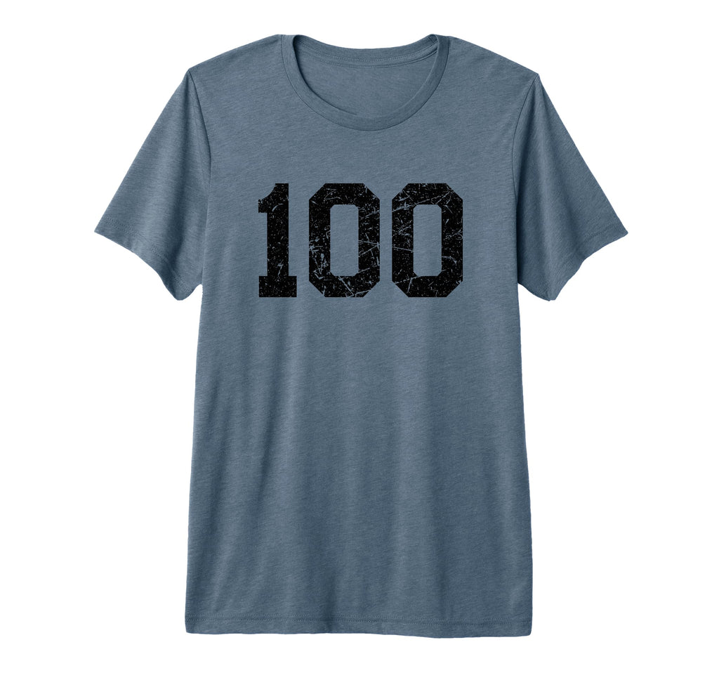 Black Distressed Sport Team Number T-Shirt - Minimalist Print for Adults