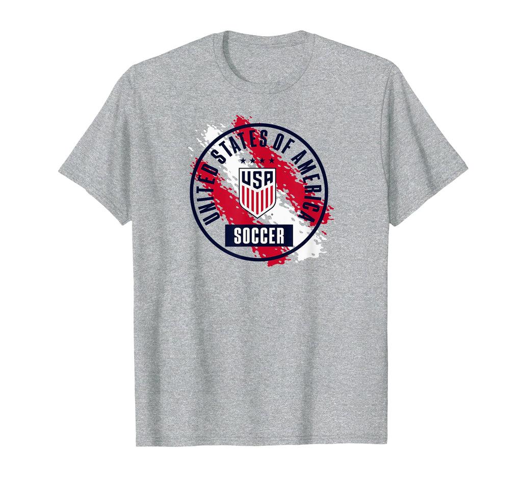 Usa Soccer Paint Heather Uswnt T-Shirt - Fun Novelty Design for Adults