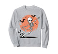 Funny Skeleton Playing Soccer Sweatshirt - Streetwear Style for Adults