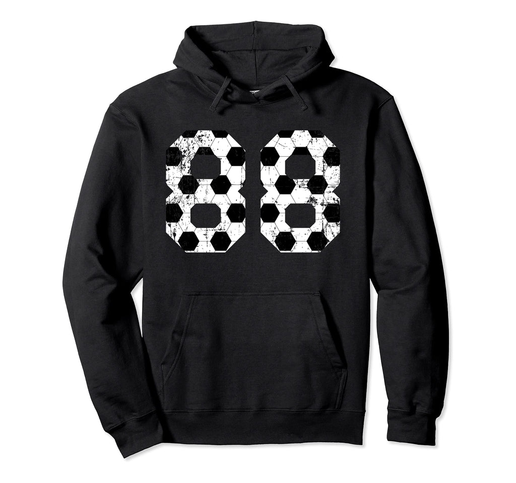 Soccer 88 Jersey Number Hoodie - Minimalist Print for Adults