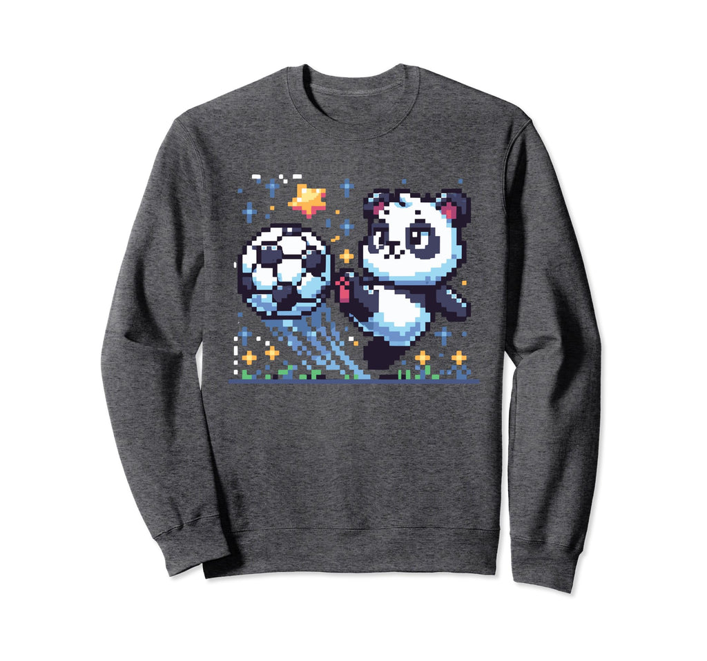Panda Soccer Player Kicking Soccer Sweatshirt - Custom Art Print Men Women