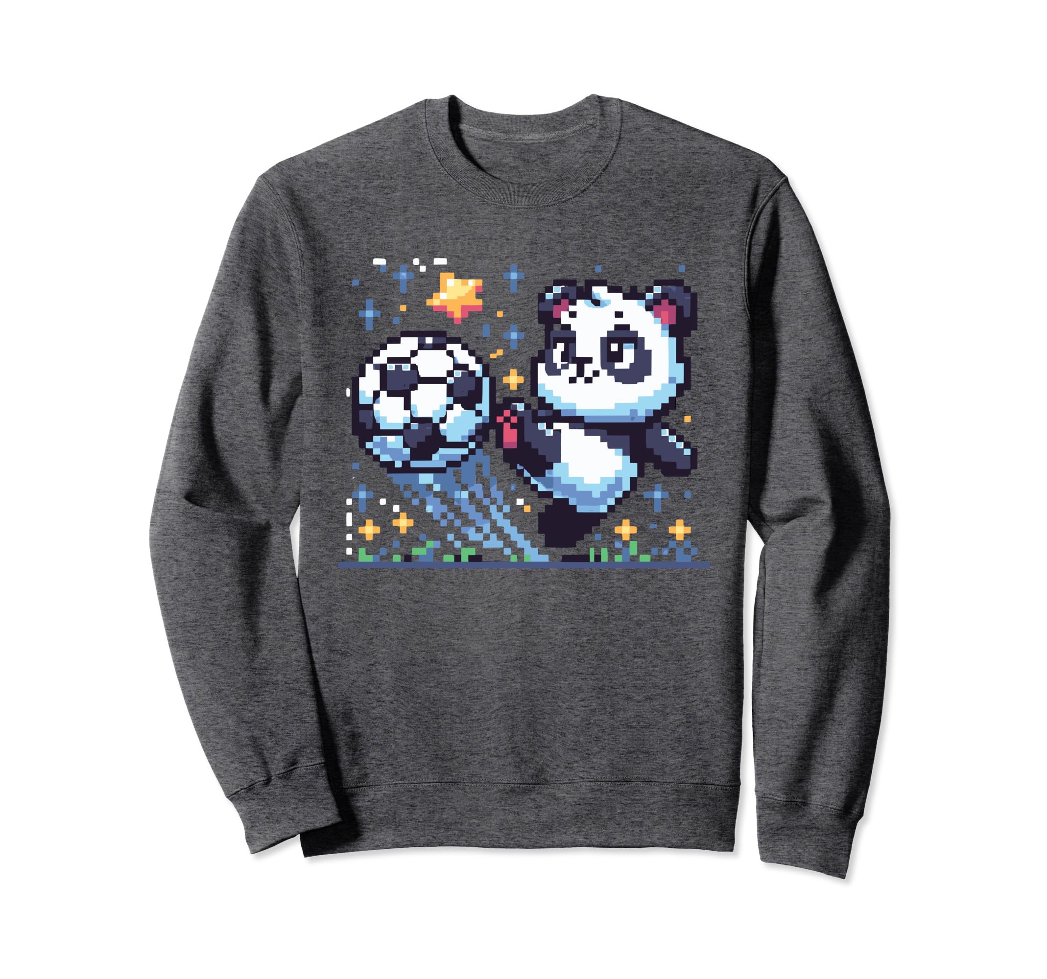 Panda Soccer Player Kicking Soccer Sweatshirt - Custom Art Print Men Women