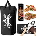 BBQ Blanket for Resting Meat, 22 in Smoker Meat Resting Blanket, Reusable Smoker Grilling Meat Insulated Resting Bag with Wide Mouth for Large Gifts for Men/Dad with Box, Black