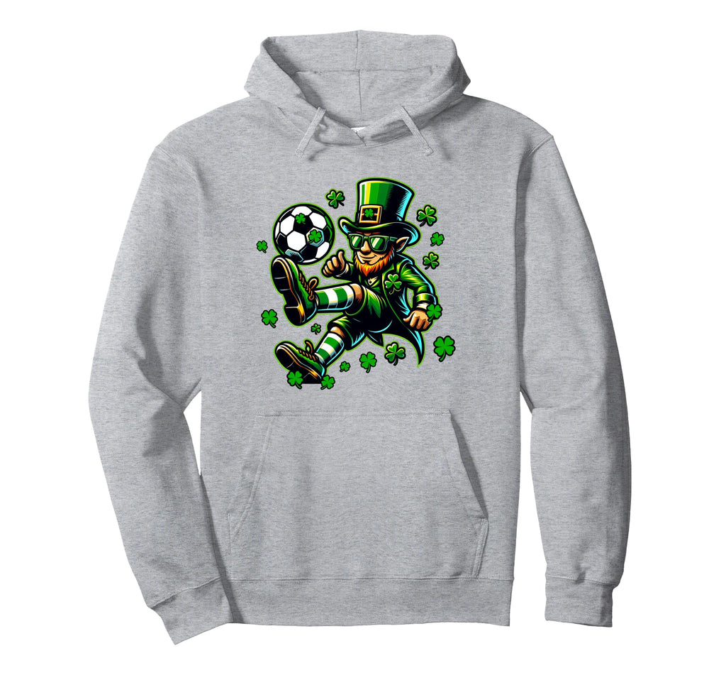 Soccer St Patricks Day Leprechaun Hoodie - Custom Art Print for Adults