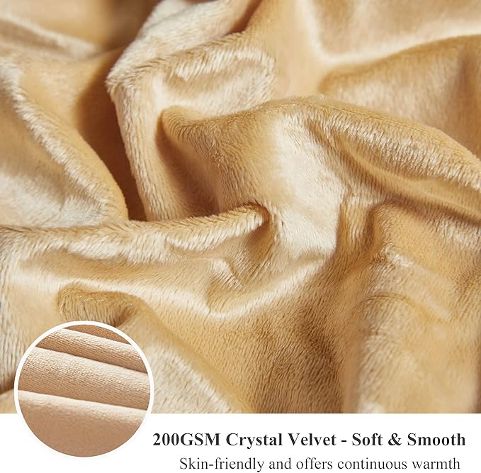 XeGe Plush Faux Fur Throw Blanket, Camel Luxurious 50x60 Shaggy Furry Blanket, Fluffy Microfiber Velvet Couch Throw, Ultra Soft Fuzzy Office Throw, Winter Fall Lap Blanket for Sofa Bed Camel