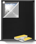 Sumobaby Blackout Curtains for Bedroom Portable 96”x57”Black Out Window Cover with Heat-Resistant Hook&Loop Tape,100% Blackout Shades,NoDrill Blinds for Windows DIY Cut Fit for Nursery&Dorm Room,Black