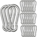 Spring Snap Hooks M5 M6 M8 M10 Carabiner Heavy Duty Carabiner Clips Galvanized Steel Quick Links Caribiniers Hammocks Hooks for Camping Hiking Outdoor Swing Pet Leash Gym