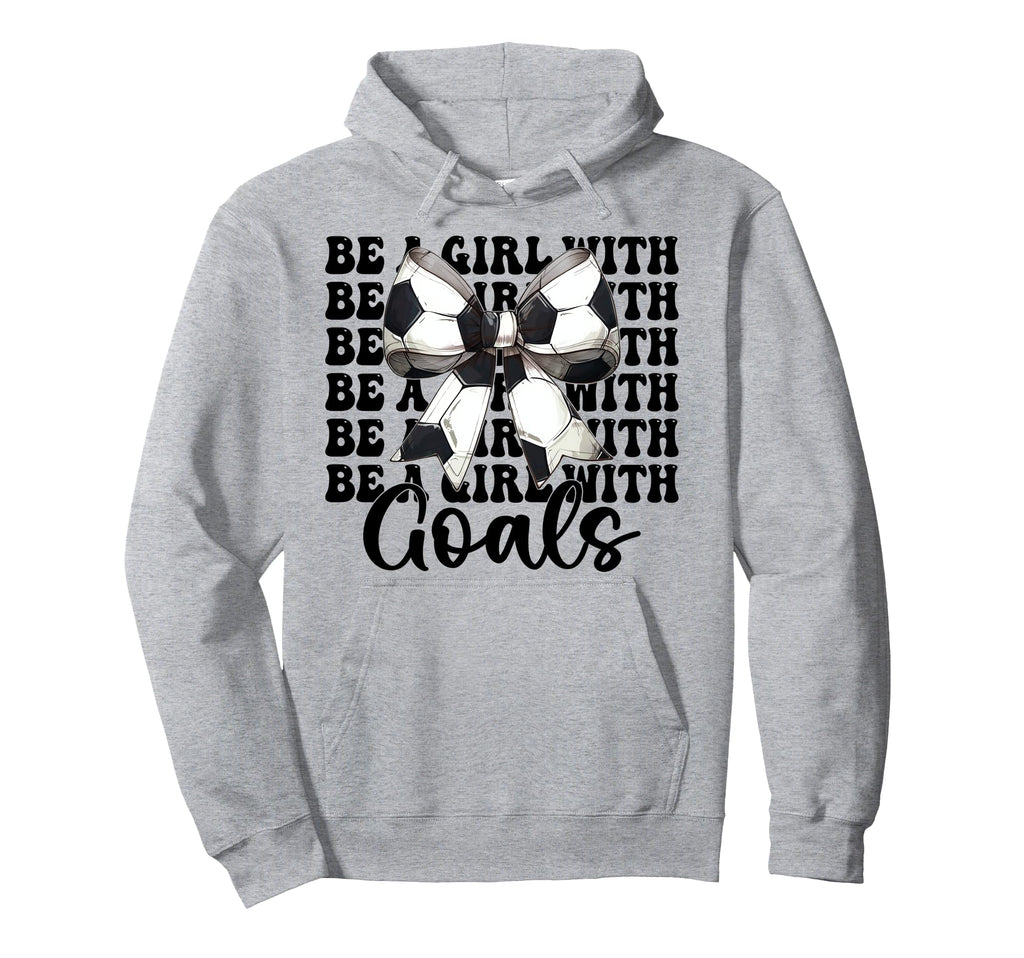 Be Goals Soccer Coquette Bow Hoodie - Unique Graphic Men Women