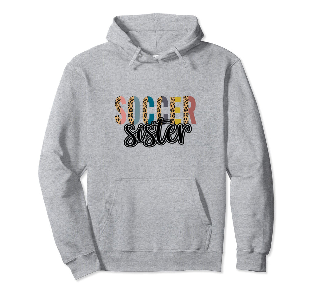 Soccer Sister Leopard Cheetah Trendy Hoodie - Fun Novelty Design for Adults