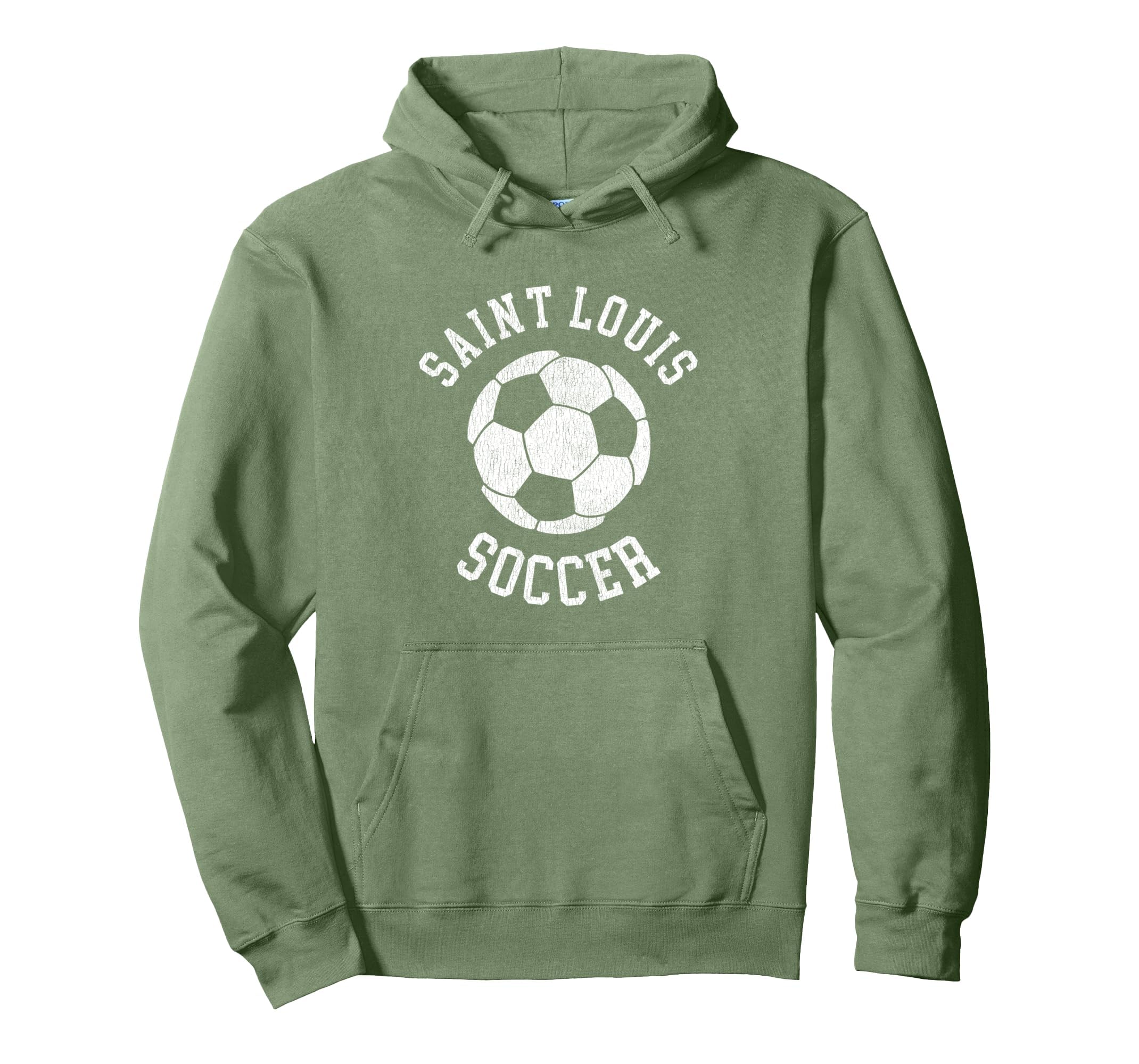 Saint Louis Soccer Distressed 90S Hoodie - Fun Novelty Design Unisex