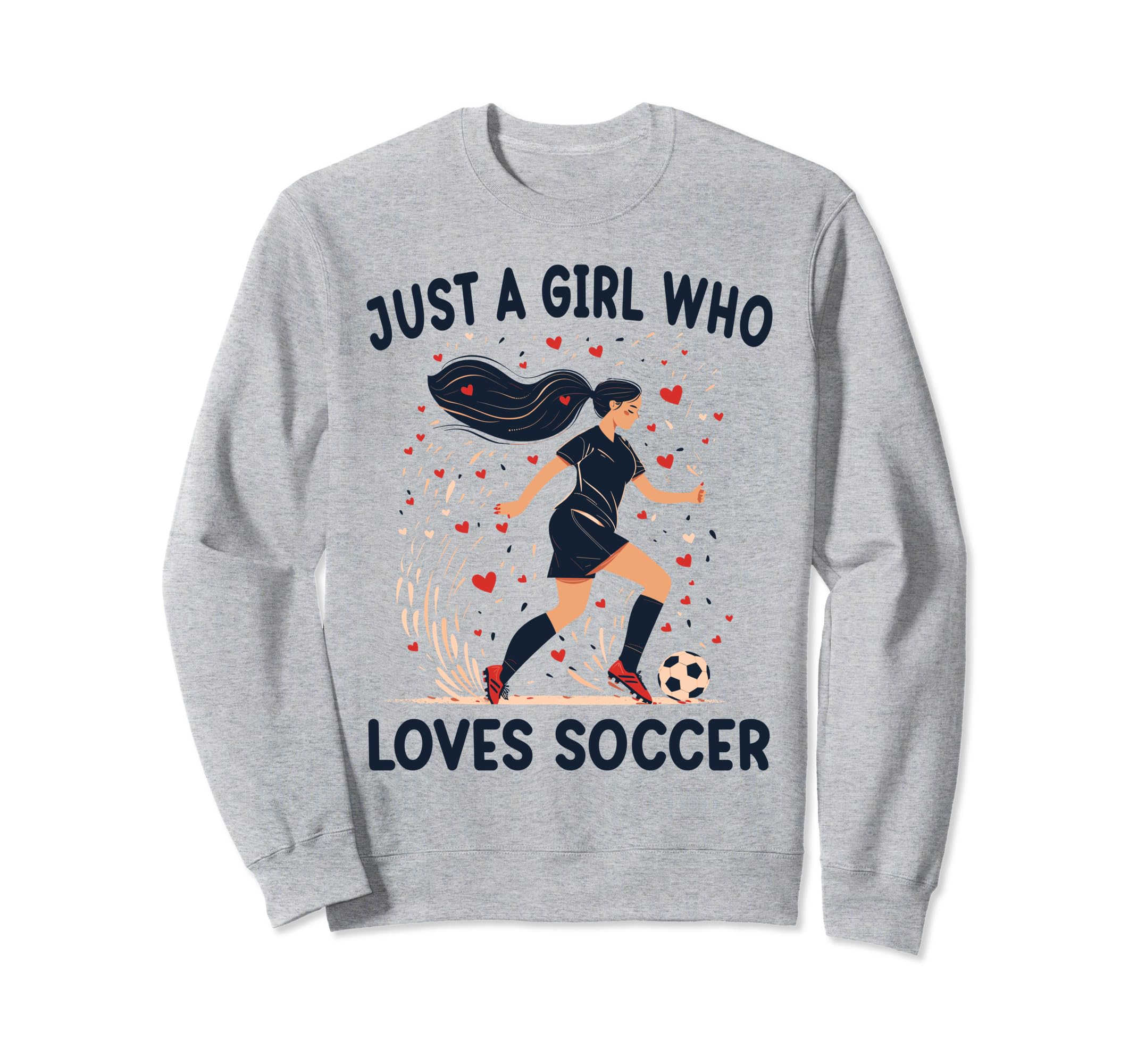 Soccer Lovers Gift Just Who Loves Sweatshirt - Graphic Print Men Women