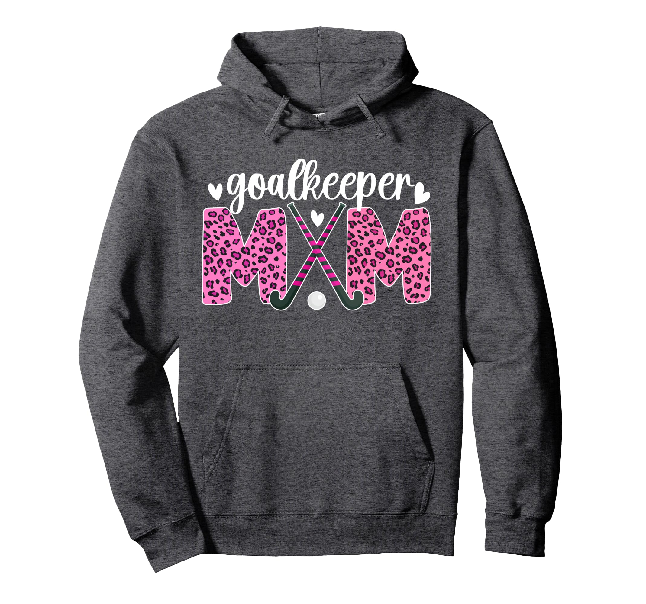 Field Hockey Goalkeeper Mom Leopard Hoodie - Minimalist Print for Adults