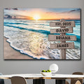 Personalized Father's Day Family Names Street Custom Multi-Name Date of Birth Vintage Street Sign Happy Fathers Day Poster Canvas Wall Art Best Gifts for Dad Husband from Daughter Son Wife Kids #5