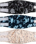 CuteBone Male Washable Dog Diapers Belly Bands 3pcs a Pack DM05M