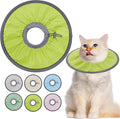 Lightweight Cat Cone Collar Soft, Soft Comfortable Cat Recovery Collar After Surgery, Elizabethan E Collar for Cats, Cone for Cats to Stop Licking (Water Green, Large)