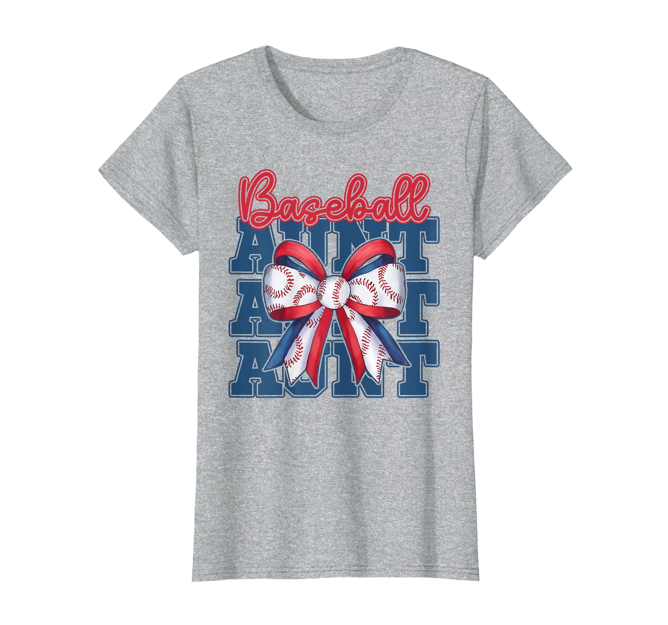 Baseball Aunt Coquette Bow Sport T-Shirt - Casual Everyday Wear Unisex