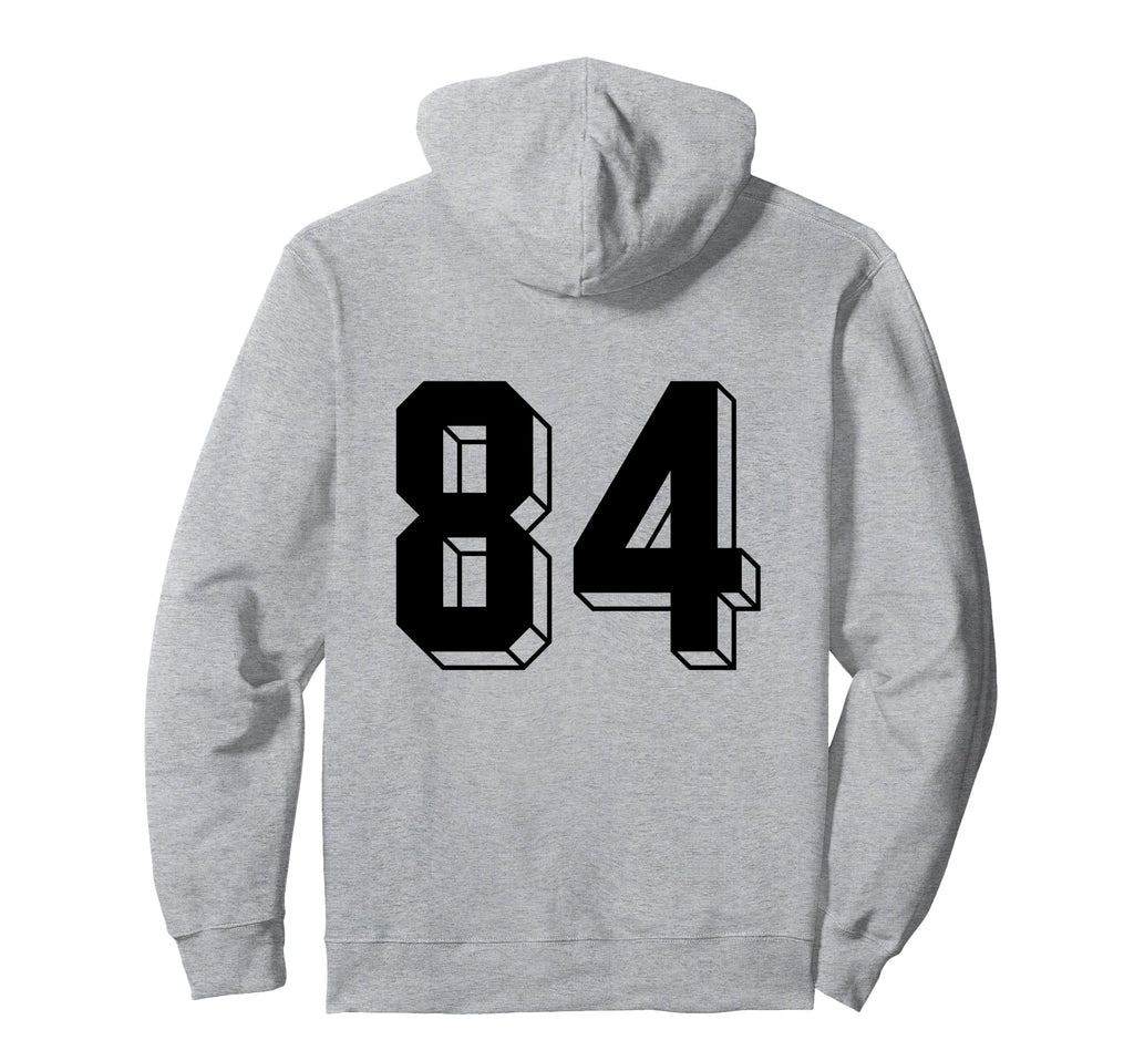 Number 84 Backside 80S 90S Team Hoodie - Custom Art Print for Adults