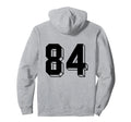 Number 84 Backside 80S 90S Team Hoodie - Custom Art Print for Adults