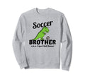 Little Brother Soccer Ball Runner Funny Sweatshirt - Trendy Graphic Unisex