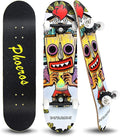 Easy_Way Complete Skateboards- Standard Skateboards for Beginners Kids Boys Girls Teenager- 31''x 8''Canadian Maple Cruiser Pro Skate Board, Skateboards