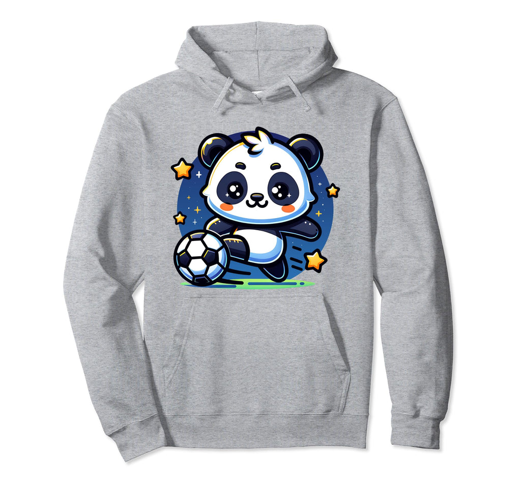 Panda Soccer Player Kicking Soccer Hoodie - Fun Novelty Design Men Women