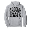 Soccer Mama Checkered Soccer Mom Soccer Hoodie - Streetwear Style Unisex