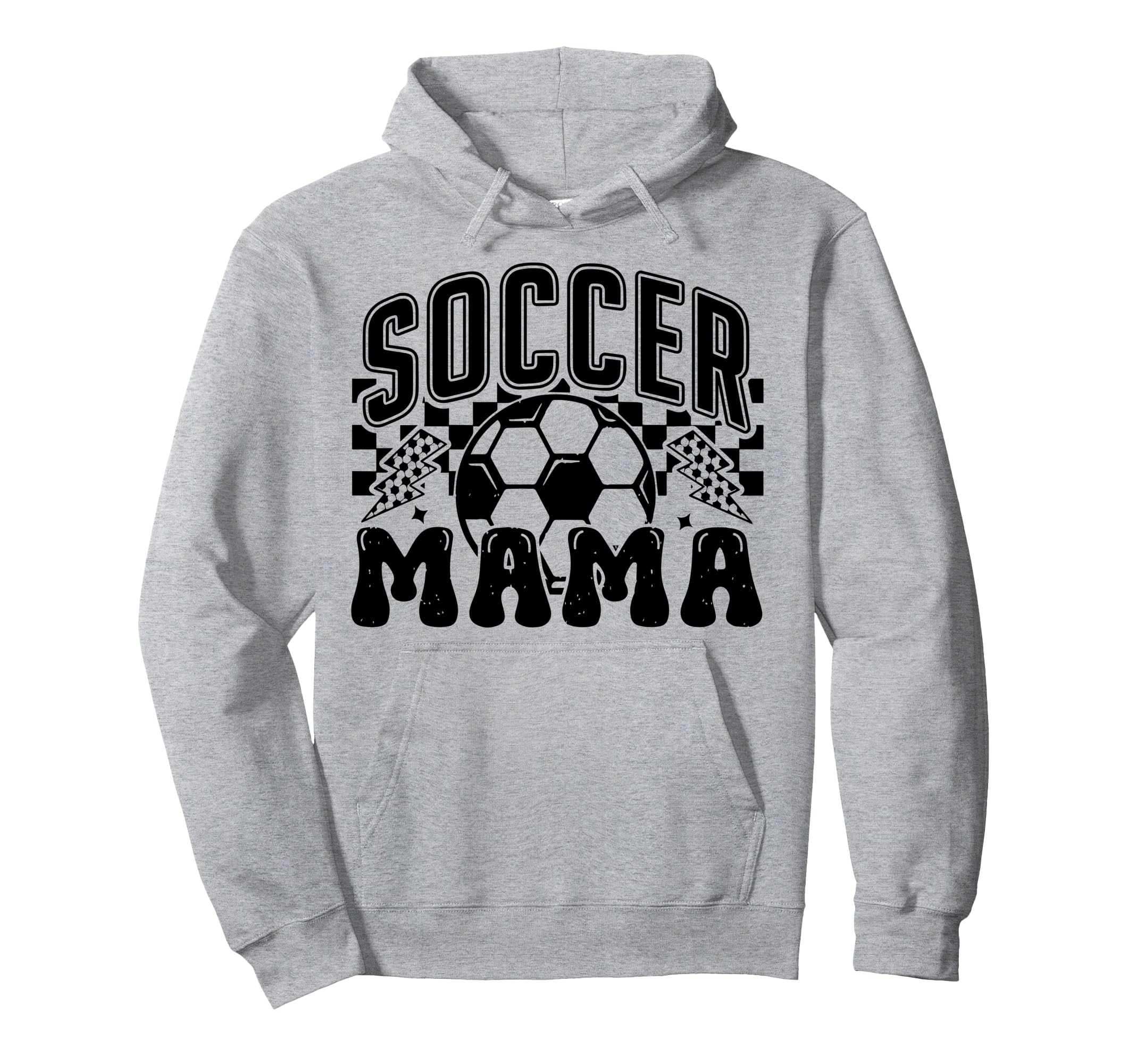 Soccer Mama Checkered Soccer Mom Soccer Hoodie - Streetwear Style Unisex