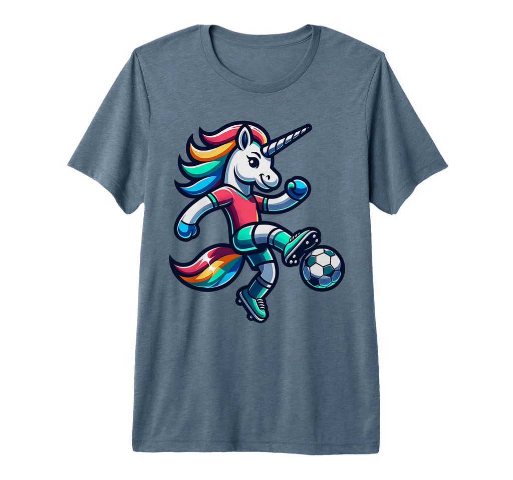 Footballer Unicorn Fans Soccer Team T-Shirt - Fun Novelty Design Unisex