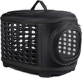 Collapsible Cat Carrier Hard, Travel Pet Carriers Bag for Small Dogs for Car Travel with Ventilation Guinea Pig 2 Small Cats Carrier Cage Dog Crate (Black)