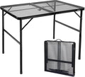 Folding Table, Easy for Storage, Compact Portable Picnic Table for Grill, Outdoor Camping, Garden, Patio, Dining, BBQ, Party, Market, 4Ft (Large, Black)