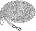 Tresbro Heavy Duty Dog Chains for Outside, 30FT Stainless Steel Tie Out Cable with Swivel Hook for Large Medium Dogs, Metal Chew Proof Pet Runner Chain Leash for Outdoor Camping Hiking Yard Lead, 4MM