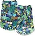Parisian Pet Unisex Amazonia Shirt - Leafy Dog Beach Outfit - Cotton Summer Clothes - Stylish Hook and Loop Closure - Machine Washable for Medium-Sized Dogs - M