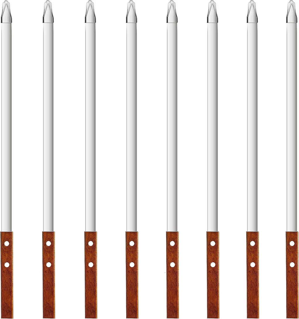 23.6 Inch Skewers for Kabobs 0.62 Inch Wide Kebab Skewer 8 Pack Reusable Metal Skewers for Grilling Long Kebab Stick Large Size Heavy Duty Kabob Sticks BBQ Skewer Set Stainless Steel.