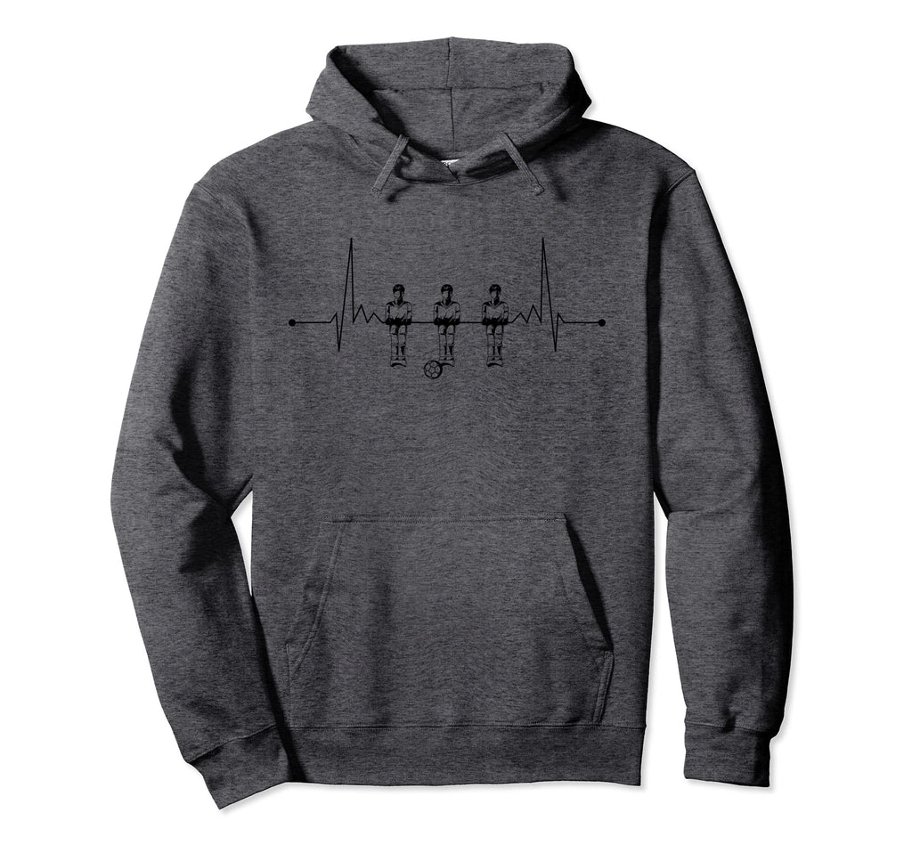 Foosball Player Heartbeat Table Hoodie - Aesthetic Graphic for Adults