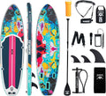 10’6’’ Portable Inflatable Stand Up Paddle Board (SUP) for Adults and Youth with Non-Slip Deck – Complete Accessories Kit, Perfect for Fishing, Yoga, Fitness & Family Fun