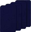 OLANLY Dog Door Mat Set 4-Piece 24x16, Absorbs Moisture and Dirt, Absorbent Non-Slip Washable Doormat, Quick Dry Chenille Mud Mat for Dogs, Entry Indoor Entryway Carpet for Inside Floor, Navy Blue