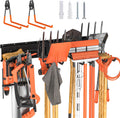 Garage Storage, Ultimate Wall-Mounted Garage Organizer for Men 32Inch, Heavy Duty 330lbs Tool Rack with Adjustable Metal Hooks Yard, Shed & Workshop Storage for Tools, Bikes, Snowboards Gift