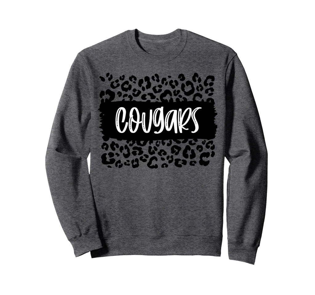 Cougars Team Mascot School Spirit Sweatshirt - Custom Art Print Unisex