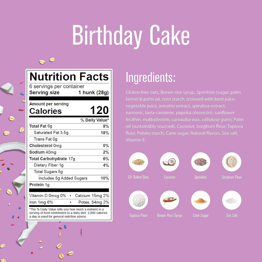 Heavenly Hunks - Gluten Free Birthday Cake Cookies  - 6 Oz, Case of 6