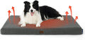 Bedsure Self Warming Dog Bed for Large Dogs - Orthopedic Waterproof Puppy Beds with Removable Washable Cover, Egg Crate Foam Pet Mat, Suitable for Pet Up to 65 lbs