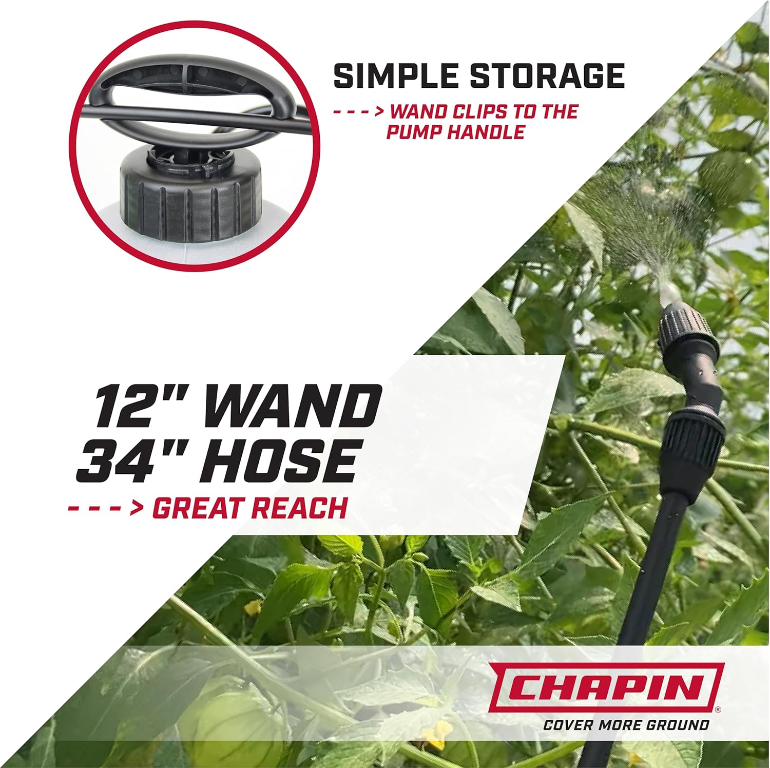 Chapin International 16144 1 Gallon Multipurpose Sprayer for Lawn, Home and Garden,Translucent White