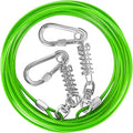 Dog Tie Out Cable 10/15/20/25/30FT Dog Run Cable Rosy Pink/Blue/Purple/Silver/Red/Green/YellowTie Out Cable for Large Dogs Heavy Duty for Outside Hold Large Dogs Up to 250LBS