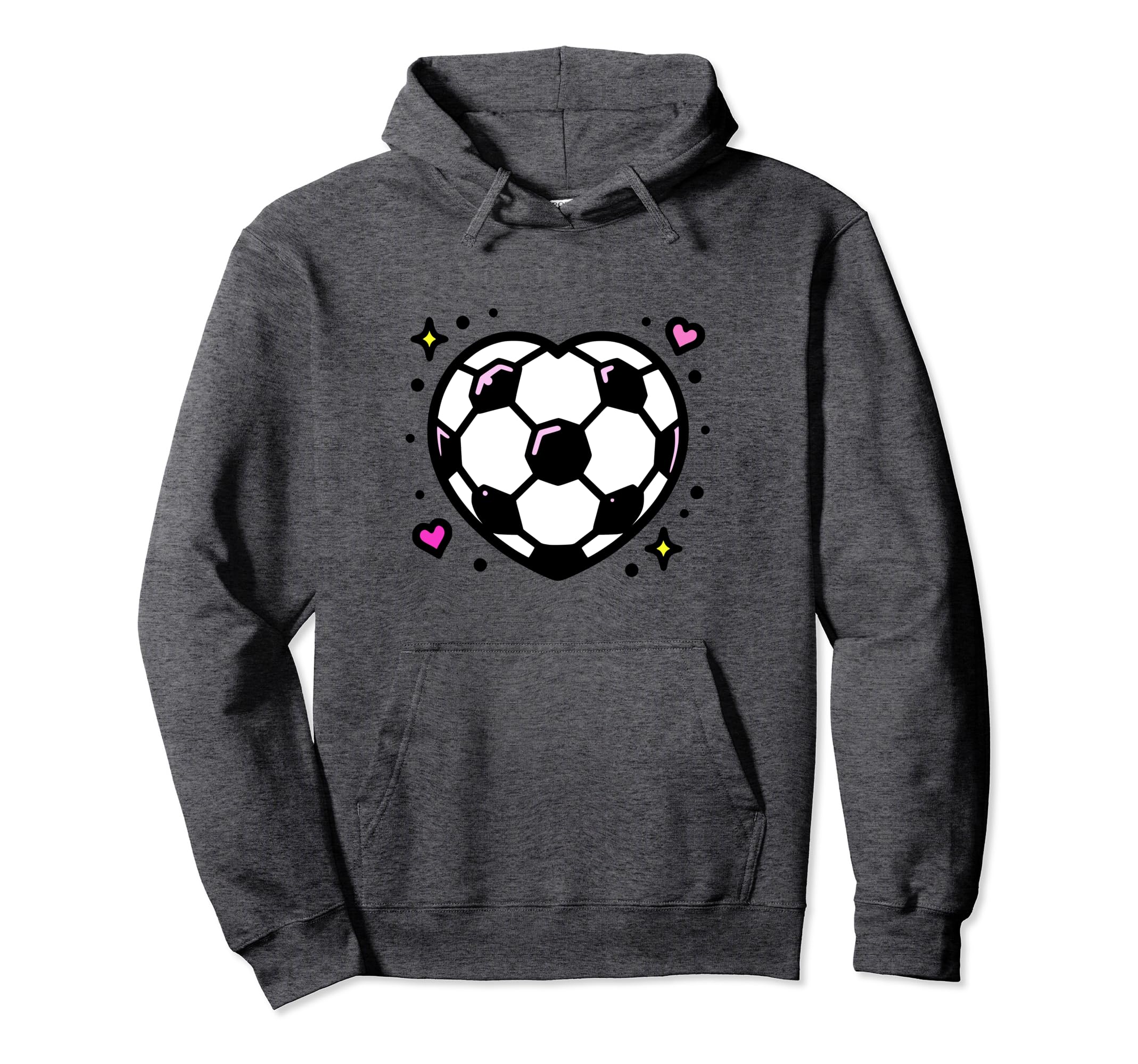 Soccer Ball Heart Mom Fan Casual Hoodie - Trendy Graphic Men Women