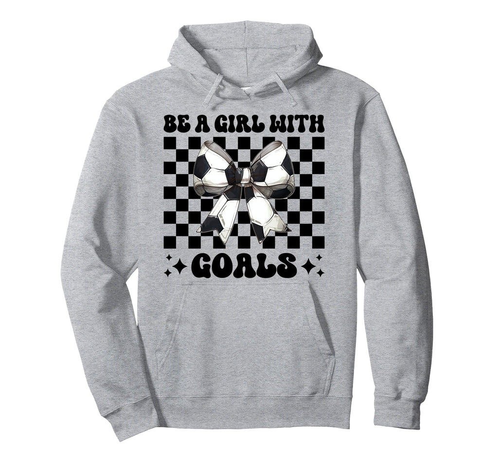 Be Goals Soccer Coquette Bow Hoodie - Custom Art Print Men Women